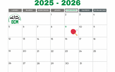 Calendrier 2025-2026